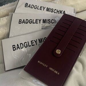Badgley Mischka Plum Card Holder ALL 3 for $30